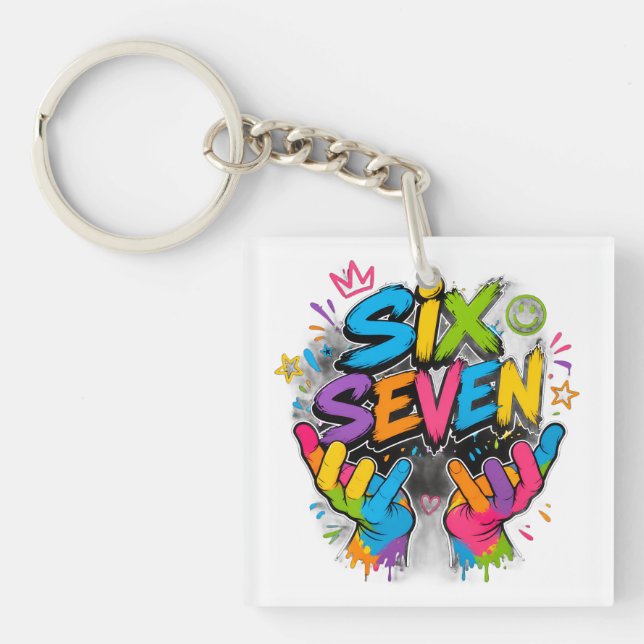 PORTE-CLEFS SIX SEVEN VIBES (Devant)