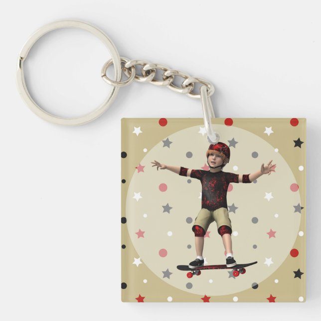 Porte-clefs Skateboardeur (Devant)