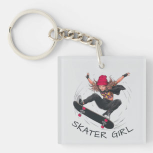 Porte-clefs Skater Girl Skateboard
