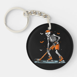 Porte-clefs Skeleton Hockey sur glace Halloween garçons Drôle