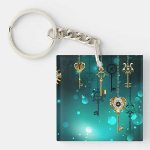 Porte-clefs Skeleton Keys on Green Background