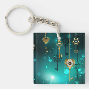 Porte-clefs Skeleton Keys on Green Background