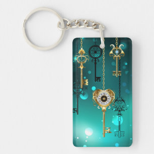 Porte-clefs Skeleton Keys on Green Background