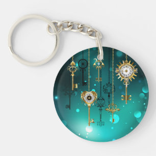 Porte-clefs Skeleton Keys on Green Background