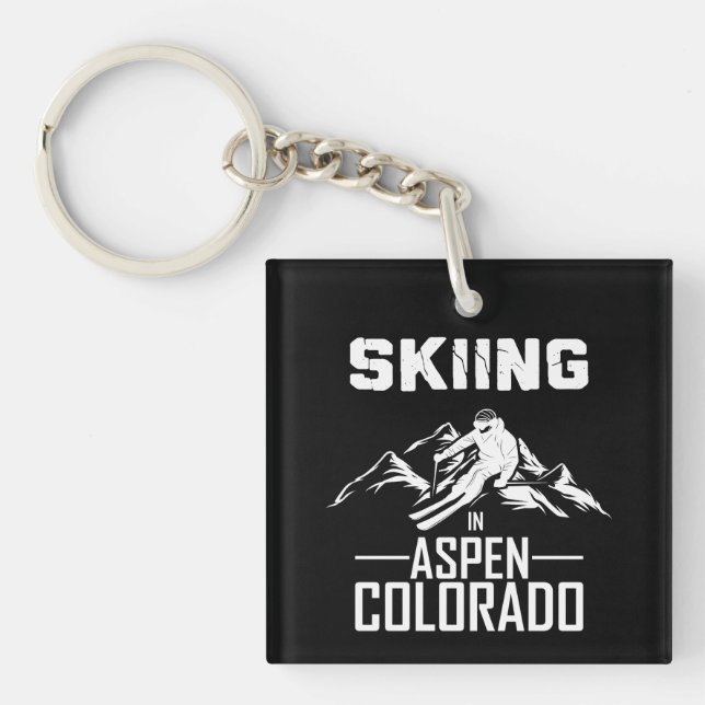 Porte-clefs Ski à Aspen Colorado (Devant)