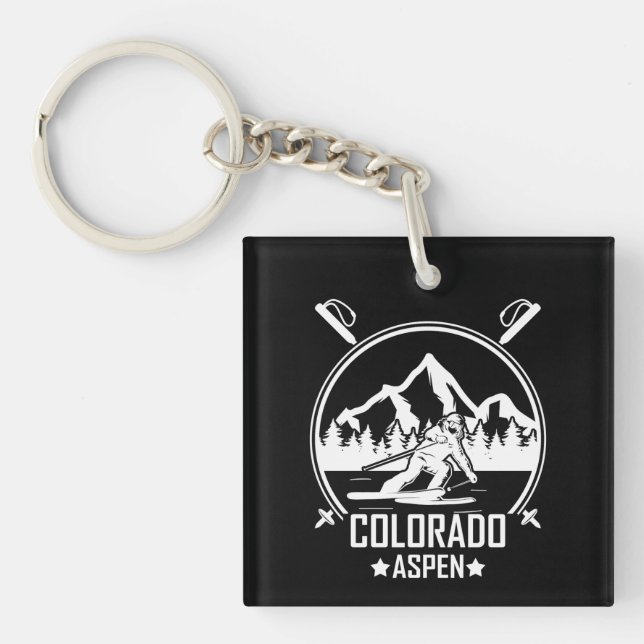 Porte-clefs Ski d'Aspen Colorado (Devant)