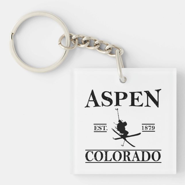 Porte-clefs Ski d'Aspen Colorado (Devant)