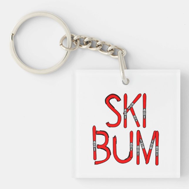 Porte-clefs Ski de fond (Devant)