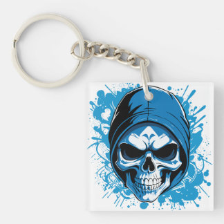 PORTE-CLEFS SKULL A GRAFFITI STYLE