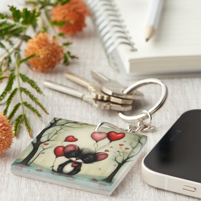 Porte-clefs Skunk Love 2 (Devant Droit)