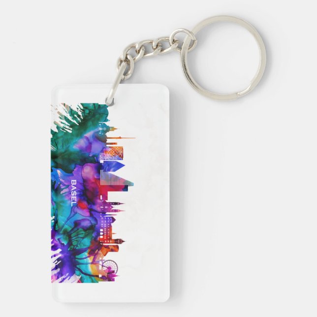 Porte-clefs Skyline de Bâle (Dos)