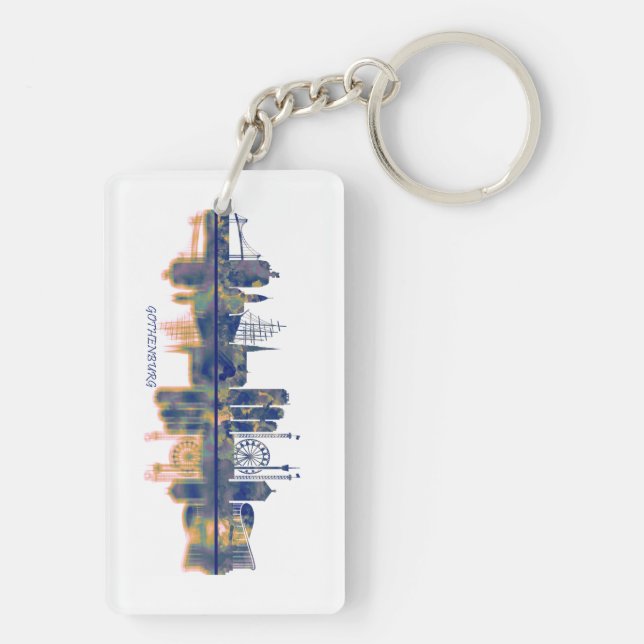 Porte-clefs Skyline de Göteborg (Dos)