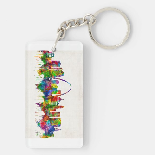 Porte-clefs Skyline de Saint-Louis Missouri (Dos)