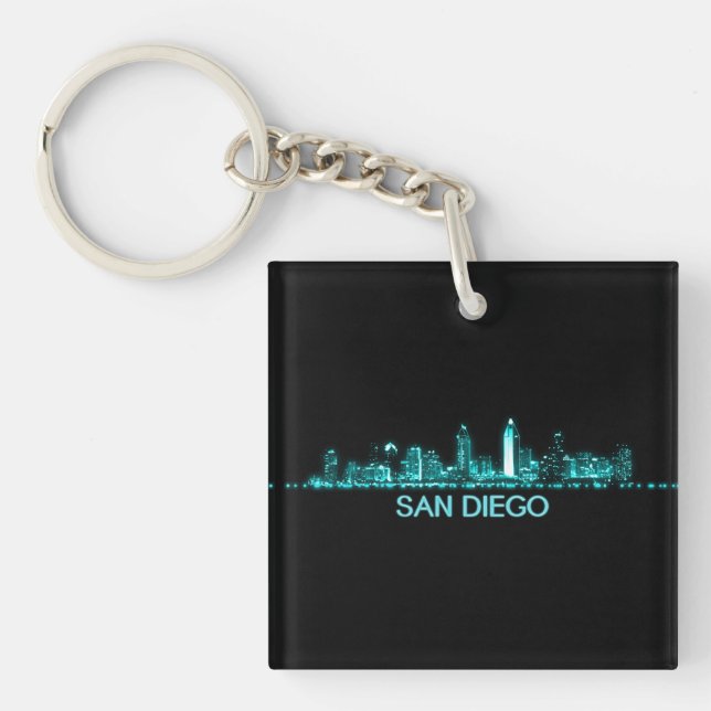 Porte-clefs Skyline de San Diego (Devant)