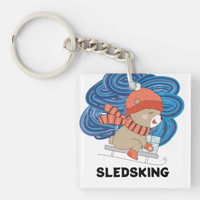 Porte-clefs Sledsing Personnalisable (Devant)
