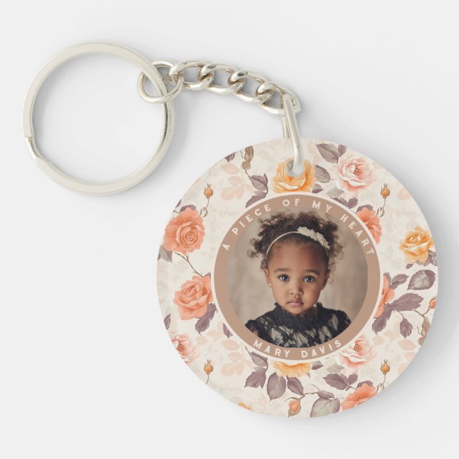 Porte-clefs Sleek Dads Day Gifts Custom Rose (Devant)