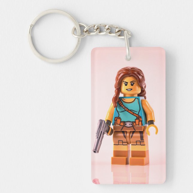 Porte-clefs "Sleek Rectangle Keychain – Minimalist Design with (Devant)