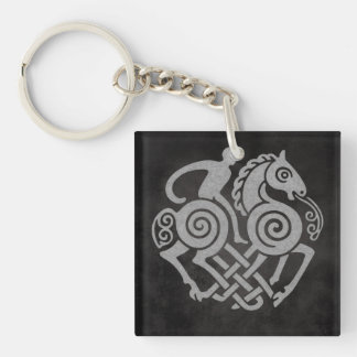 Porte-clefs Sleipnir et Odin Symbole Mythologie Nordique Desig