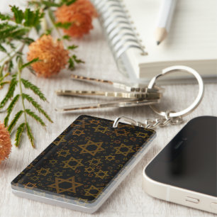 Porte-clefs SlipperyJoe's Hanukkah Star David artistique 