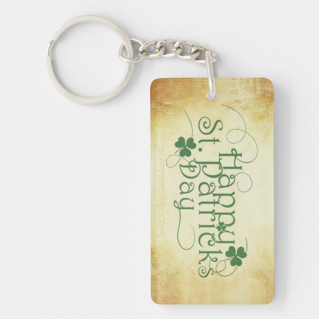 Porte-clefs SlipperyJoe's Happy St. Patrick's Day holiday Iris (Devant)