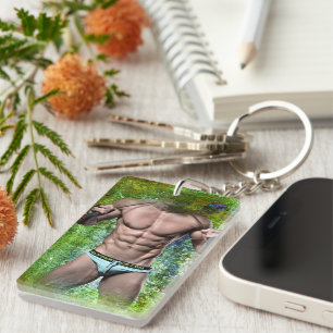 Porte-clefs SlipperyJoe's homme adulte très musclé torse nu 