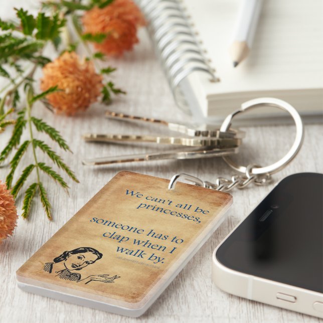 Porte-clefs SlipperyJoe's Princess clap marchant drôle les ann (Devant droit)