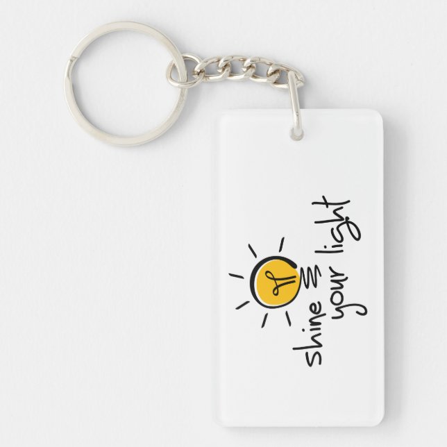Porte-clefs Slogan shine your light. Faites briller votre lumi (Devant)