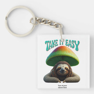 Porte-clefs Sloth Boho Hippie personnalisé Hippie