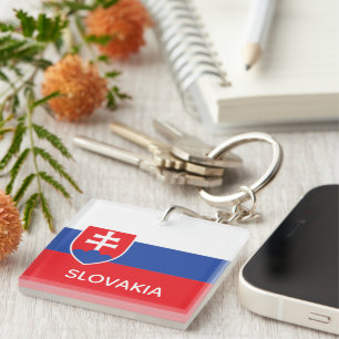 Porte-clefs Slovaquie Drapeau Slovaque Emblème Europe