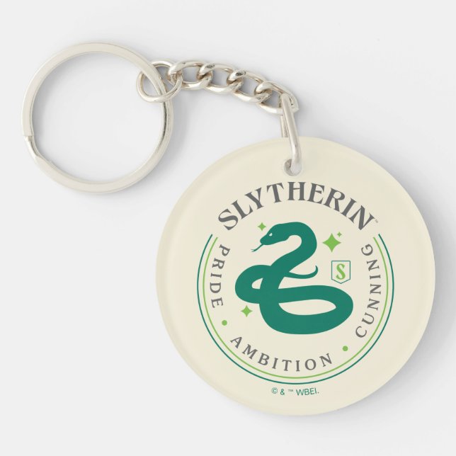 Porte-clefs SLYTHERIN™ Insigne de fierté de la Maison du serpe (Devant)
