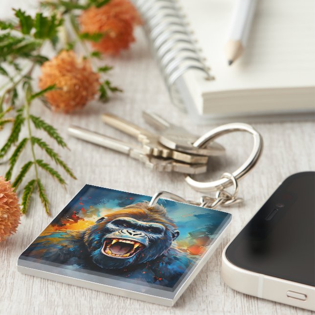 Porte-clefs Smiling gorilla (Devant Droit)