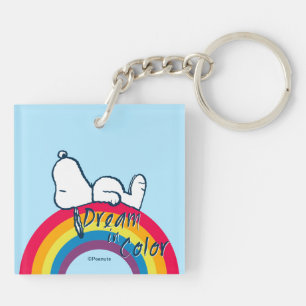 Porte-clefs Snoopy   Rêver en couleur arc-en-ciel