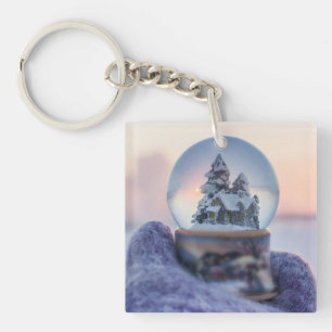 Porte-clefs Snowball Noël arbre hiver neige neige