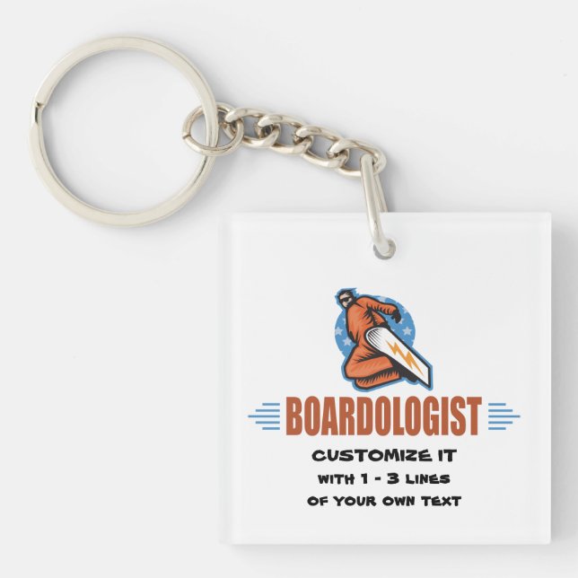 Porte-clefs Snowboarding personnalisé (Devant)