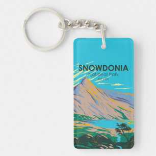 Porte-clefs Snowdonia National Park Wales Lake Glaslyn Vintage