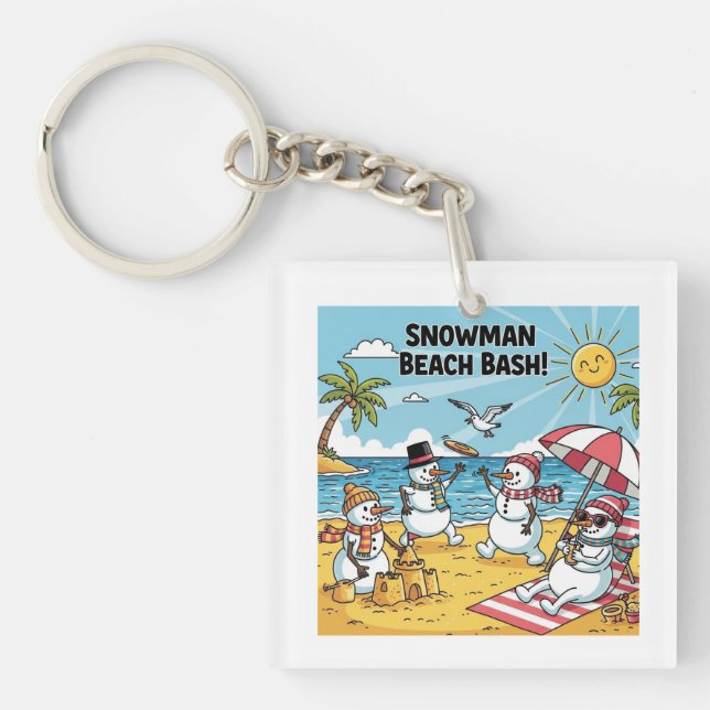 Porte-clefs Snowman Beach Bash (Devant)