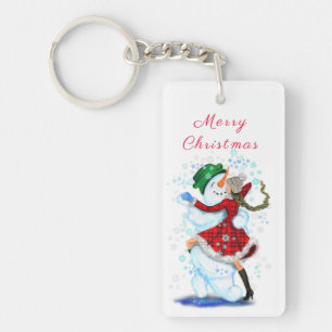 Porte-clefs Snowman de Noël et Porte - clé de danse de filles