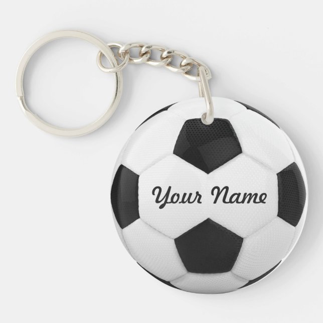 Porte-clefs Soccer Ball Nom personnalisé Sport (Devant)