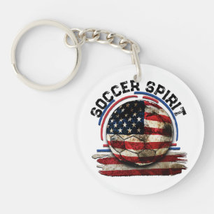 Porte-clefs Soccer Spirit USA, Drapeau américain Soccer