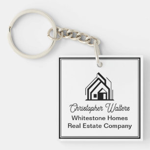 Porte-clefs Société immobilière Logo personnalisé Agent immobi