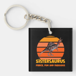 Porte-clefs Sœurs drôles Sœursaurus Dino Humour Design