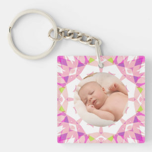 Porte-clefs Soft Pretty Pastels Custom Photo Maman Fête des Mè