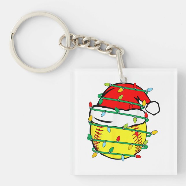 Porte-clefs Softball de Noël  (Devant)