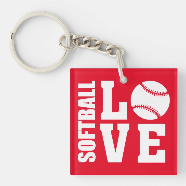 Porte-clefs Softball Love, Softball (Devant)
