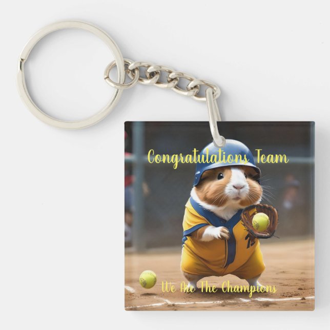Porte-clefs Softball Superstar : Le grand jeu du Cochon de Gui (Devant)