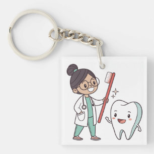 Porte-clefs Soins dentaires heureux