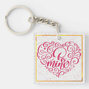 Porte-clefs Sois Mienne" Texte Vintage : Joyuse Saint-Valentin