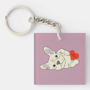 Porte-clefs Sois mon Valentin, chien