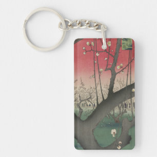 Porte-clefs soleil couchant japonais pruniers arbres