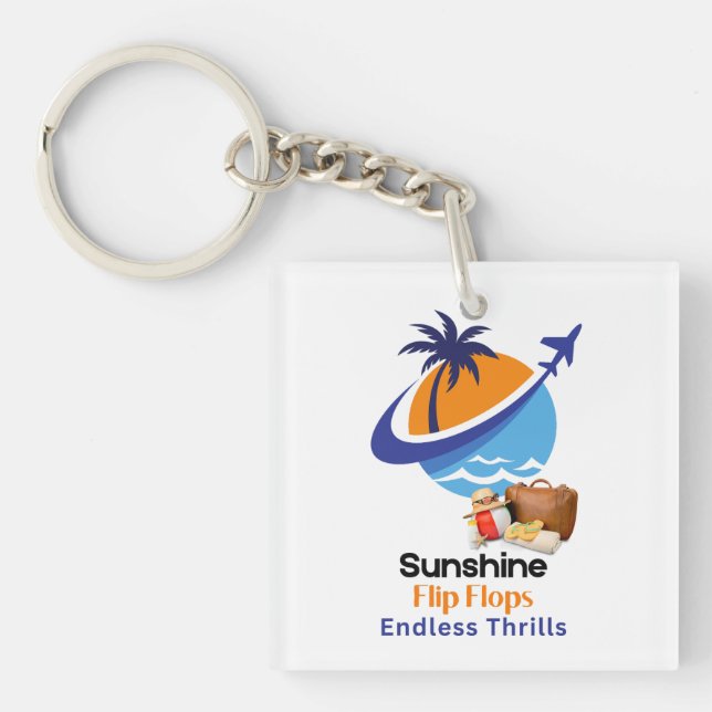 Porte-clefs Soleil, Flip Flops, Endless Thrills (Devant)